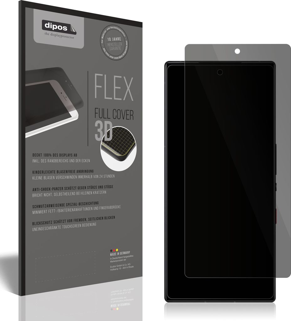 Full Cover Privacy Blickschutzfolie für Nubia Redmagic 9 Pro Folie Anti-Shock