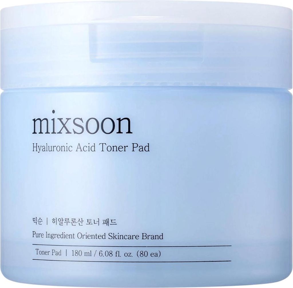 MIXSOON - Hyaluronsäure-Toner-Pads, 80 Stück - feuchtigkeitsspendende Tonisierungspads