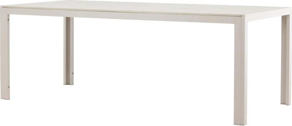 Table de salle à manger d'extérieur résistante aux intempéries beige