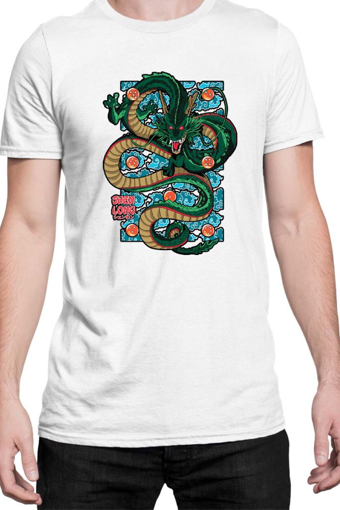 Herren T-Shirt Japan Manga Anime Comics Animation Dragon Anime Manga Ball Dragon Shenglong, Man XL / Weiß