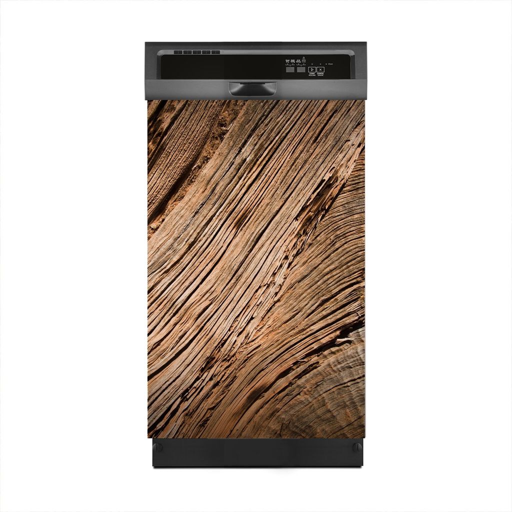 Aufkleber sticker 45x70 cm Dekorative folie Spülmaschine - Braunes Holz