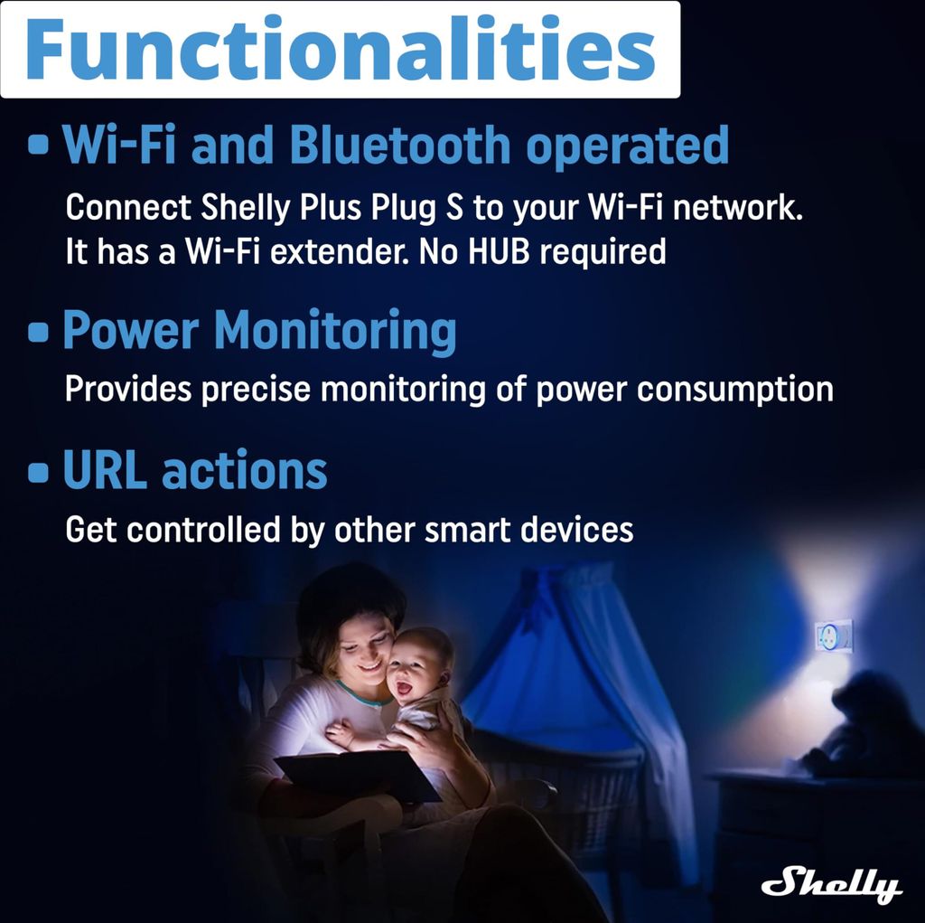 Shelly Plus Plug S - Intelligente Steckdose Funktioniert Produktbild 27
