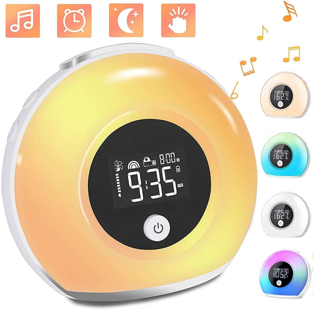 Touch Nachttischlampe mit Bluetooth Lautsprecher Wecker Digitaluhr Geschenk DE