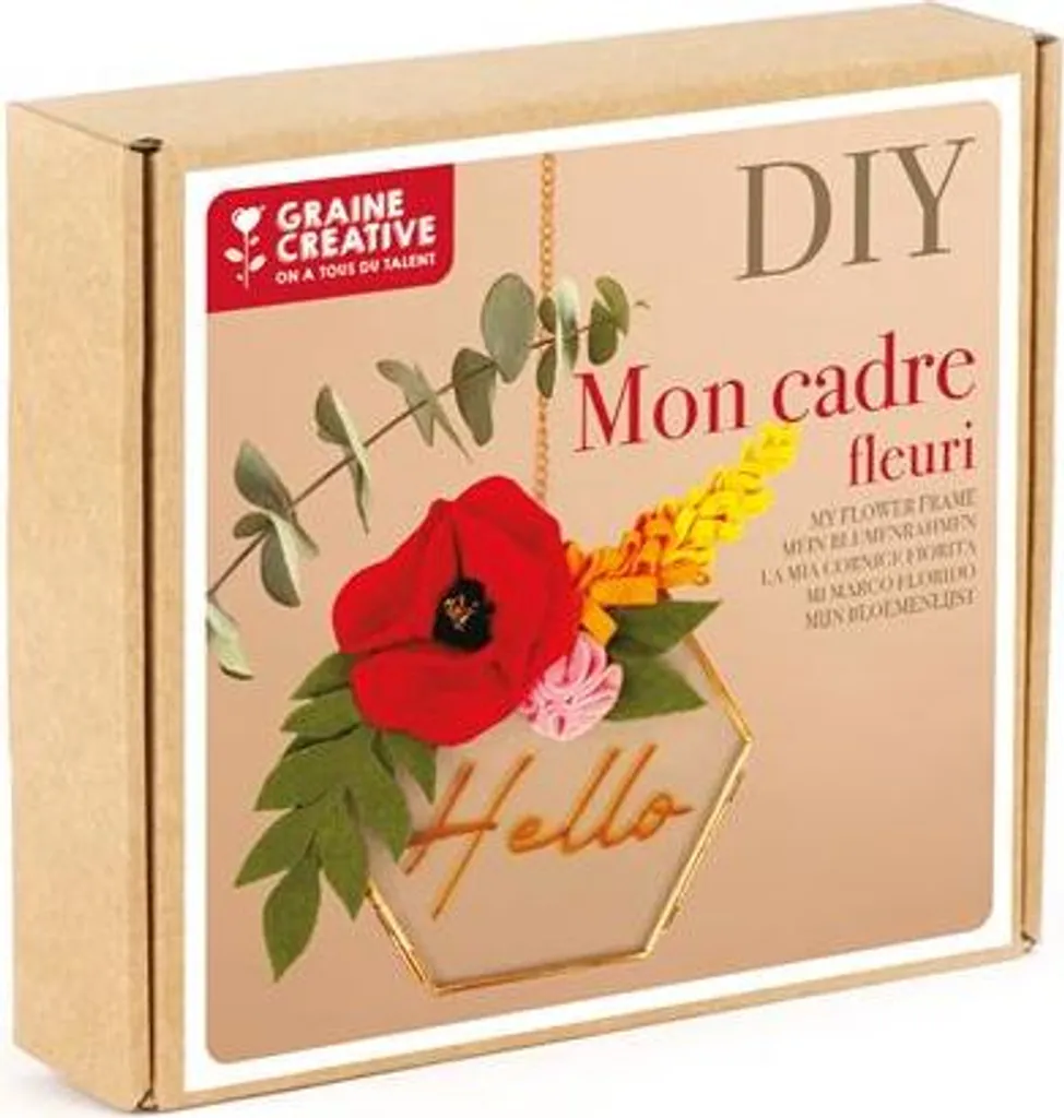 Kit DIY Déco Cadre Fleuri Graine Creative - Activité Manuelle Fleurs
