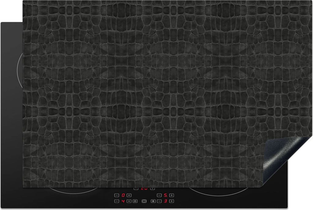 KitchenYeah Herdabdeckplatte Leder - Textur - Tierhaut , 80x52cm, Küche Deko, Glaskeramikkochfeld Herdabdeckung, Abdeckplatte fùr Kochfeld