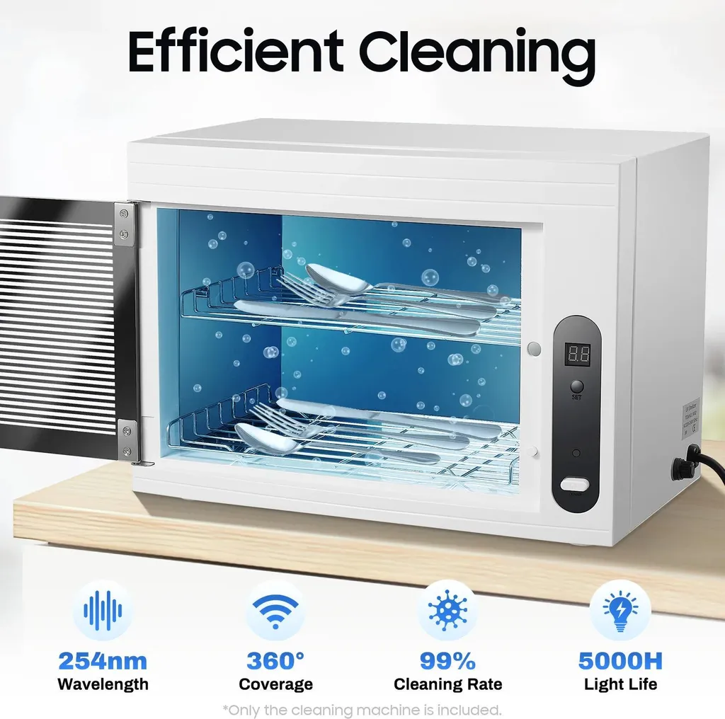 Stérilisateur UV-C 10L blanc avec trois programmes de désinfection