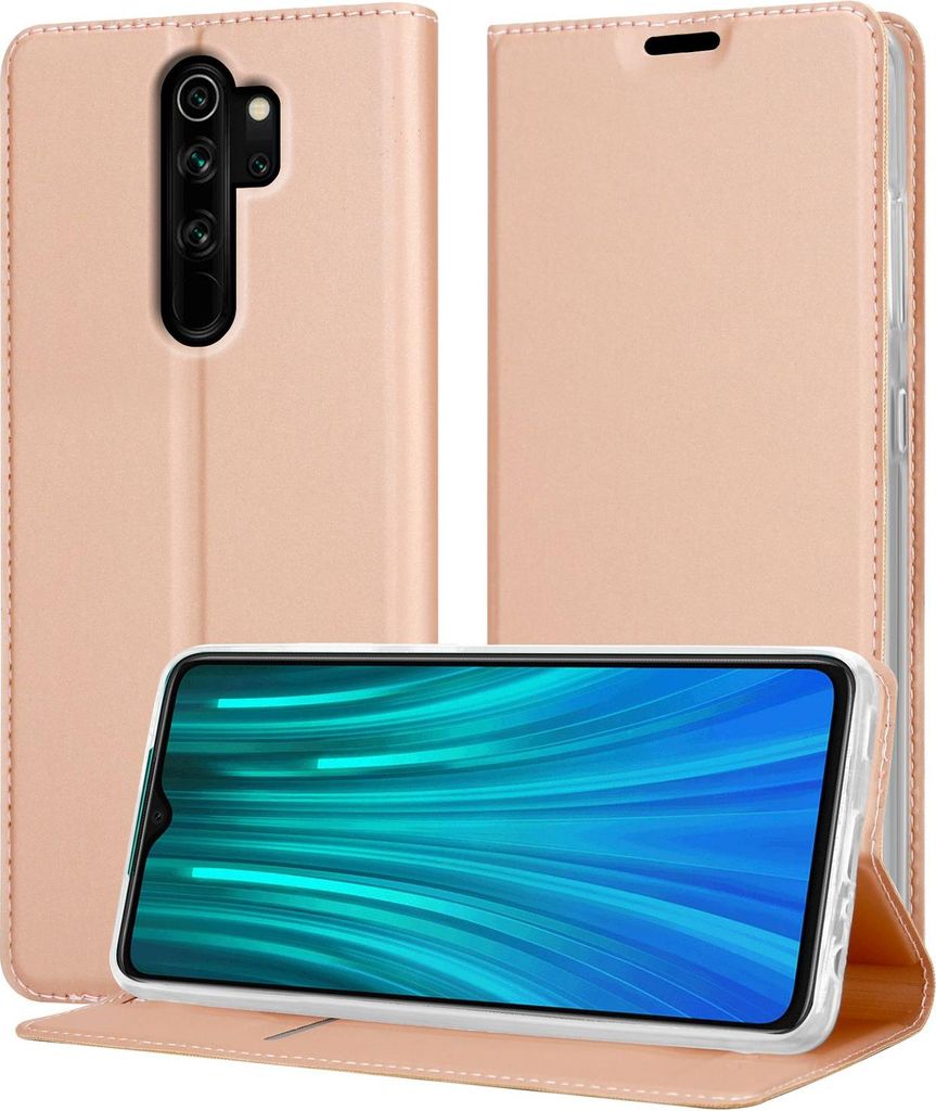 Cadorabo Handyhülle für Xiaomi RedMi NOTE 8 PRO Schutz Hülle in Rosa Cover Etui Book Case Booklet