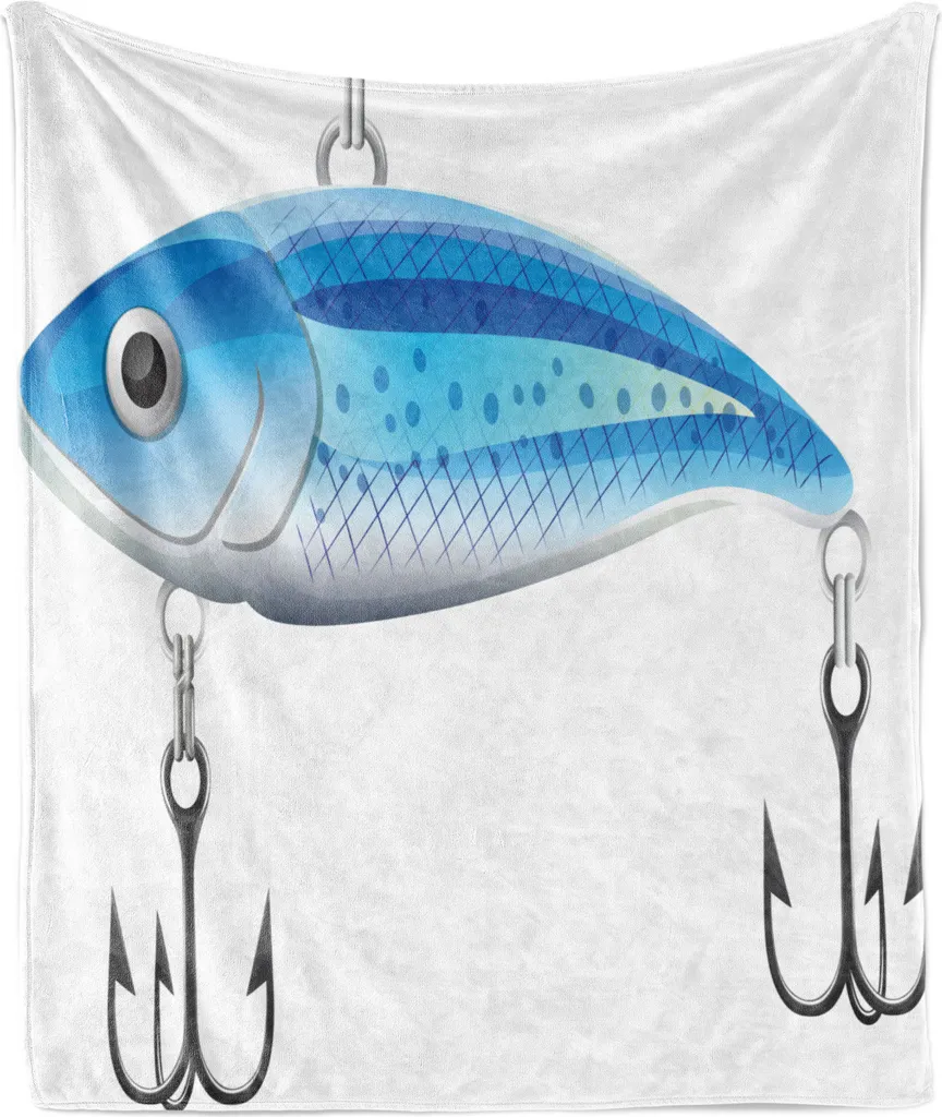 Idee Regalo Pescatore: Coperta ABAKUHAUS 175x230cm Pile Azzurro