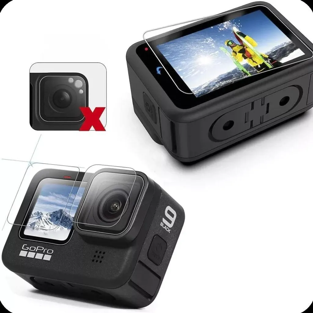 Brotect Pellicola In Vetro Ibrido Per GoPro Hero 11 Black (3 Pezzi) - Trasparente, Durezza 9H, Made In Germany