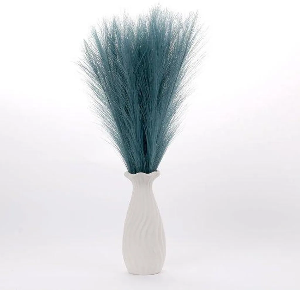 Décoration Mariage et Maison : 20 Pampas Artificielles Bleu Tiffany