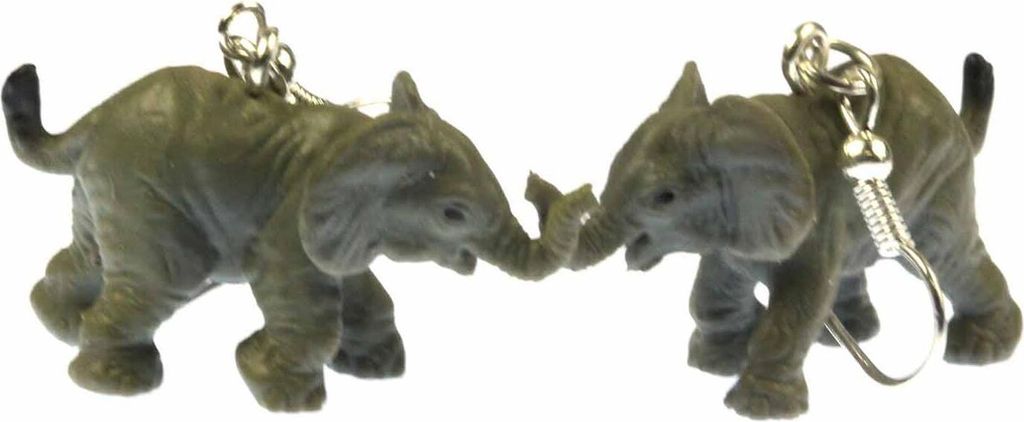 Elefant Ohrringe Elefantenohrringe Miniblings Dickhäuter Benjamin Elephant Gummi