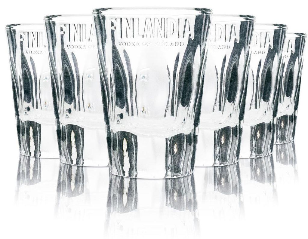 6x Finlandia Vodka Glas Shot 4cl Produktbild 