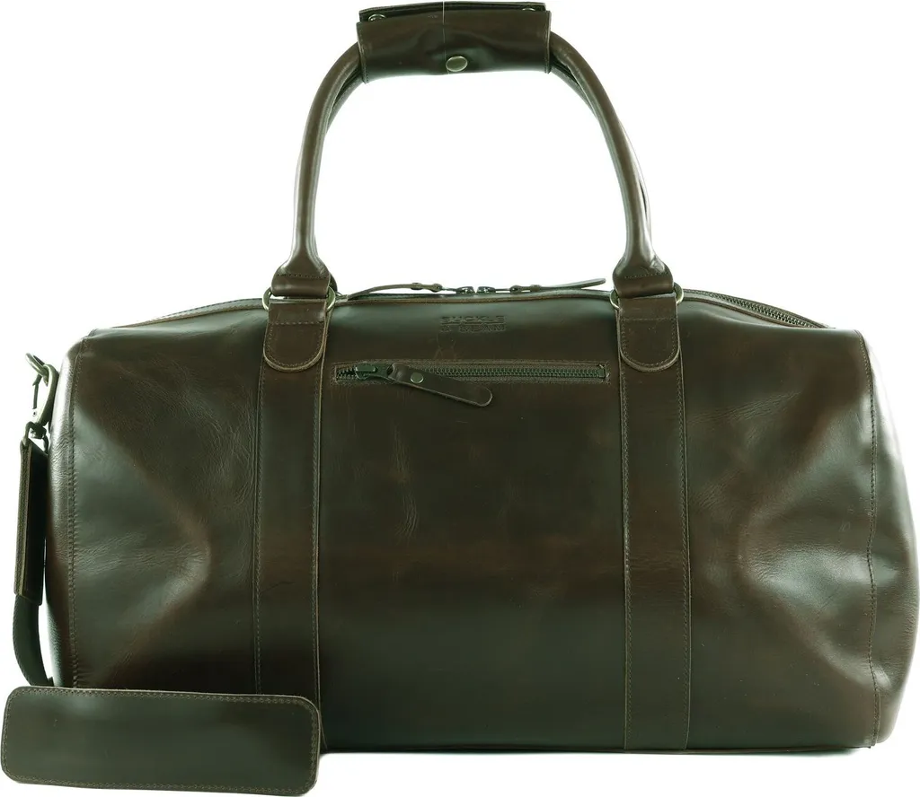 Voyagez avec style avec le sac Willow en cuir Orange Olive spacieux