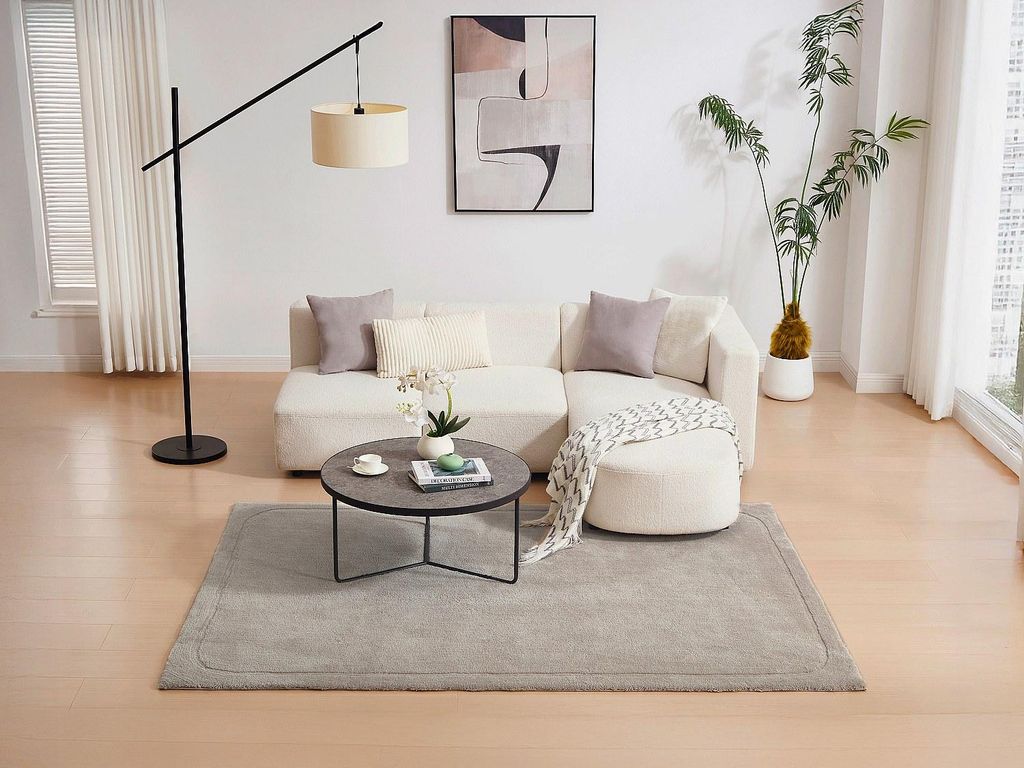 Teppich mit mittellangem Flor - 160 x 230 cm - Taupe - VELINA