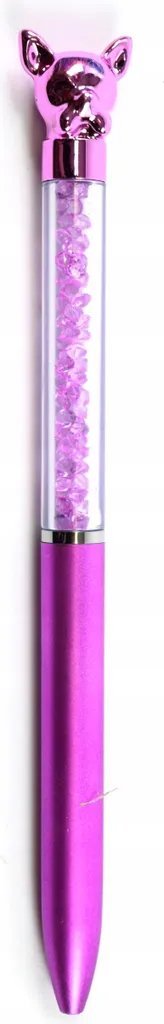 Stylo fantaisie Chien encre bleue - Accessoire d'écriture Bouledogue