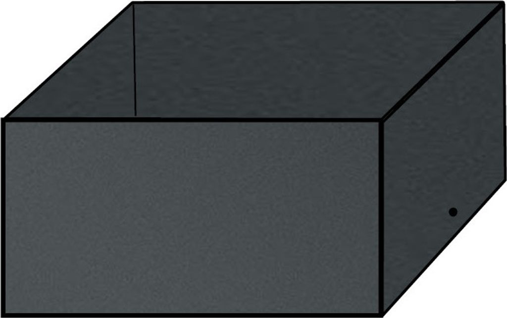 UNUS Blumenkasten B Quadrat anthrazit Sichtschutz Windschutz Gartengestaltung