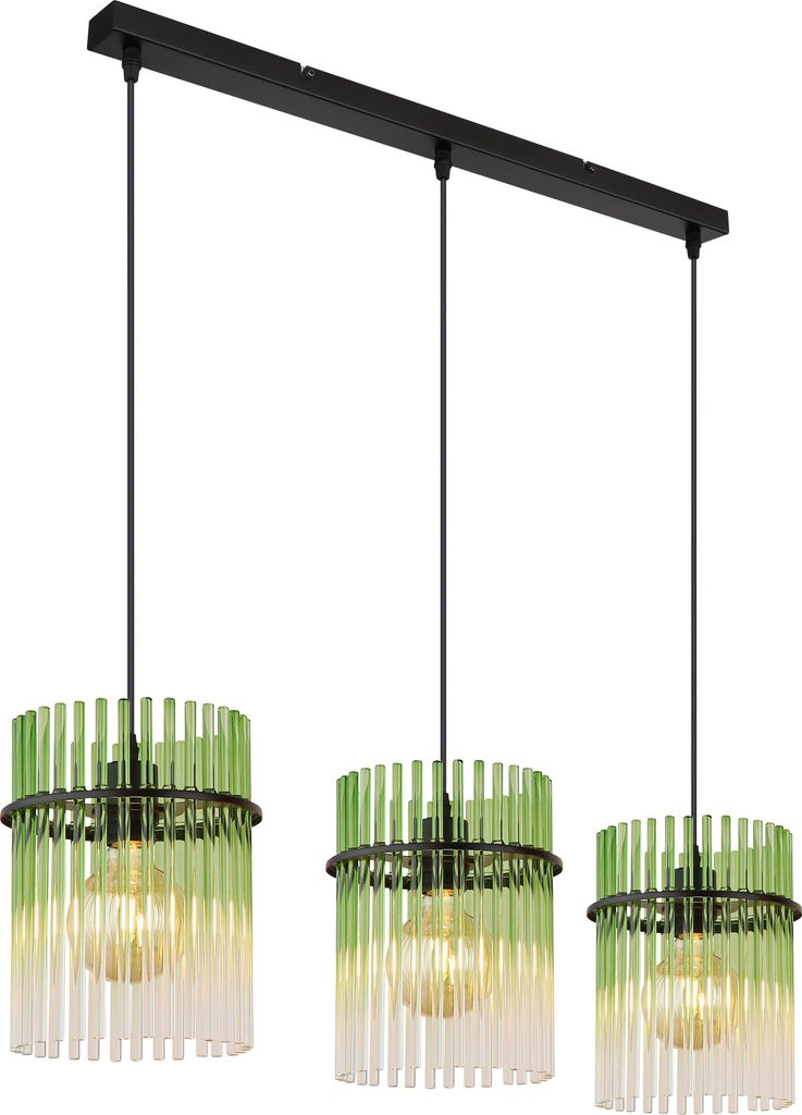 Globo Lighting|Hängeleuchte Metall schwarz matt, 3x E27