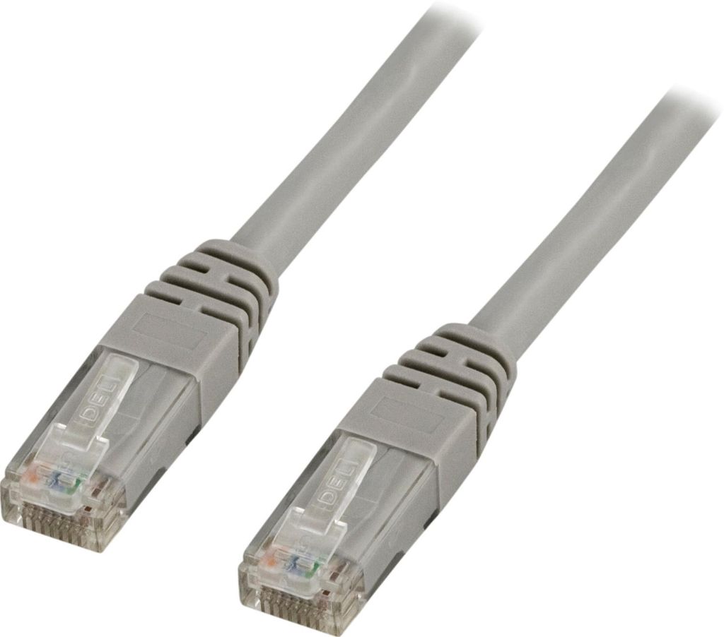 Deltaco TP-611, 1,5 m, Cat6, U/UTP (UTP), RJ-45, RJ-45, Grau