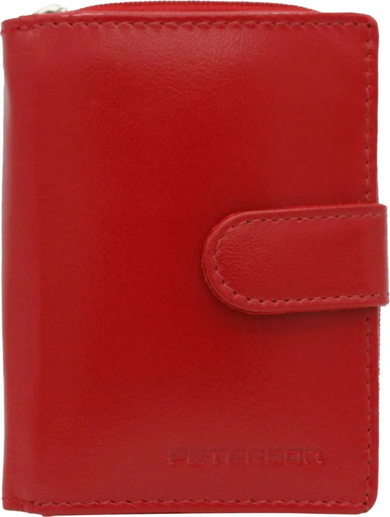 Peterson Portafoglio Donna Rosso Riverside Pelle Box Regalo RFID