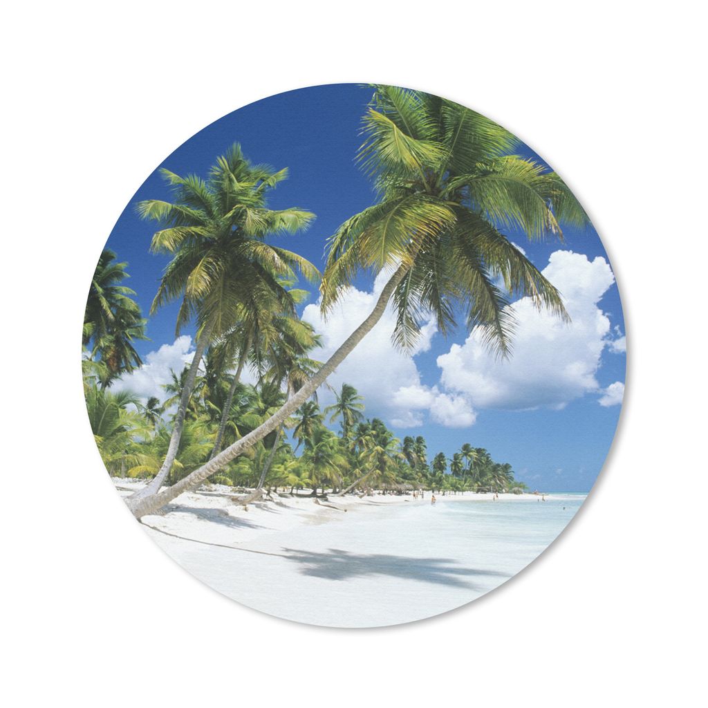 MuchoWow Mauspad Mousepad Strand - Palme - Tropisch 40x40 cm - Mousepads - Maus Mat - Pad - Mausunterlage - Schreibtisch Accessoires