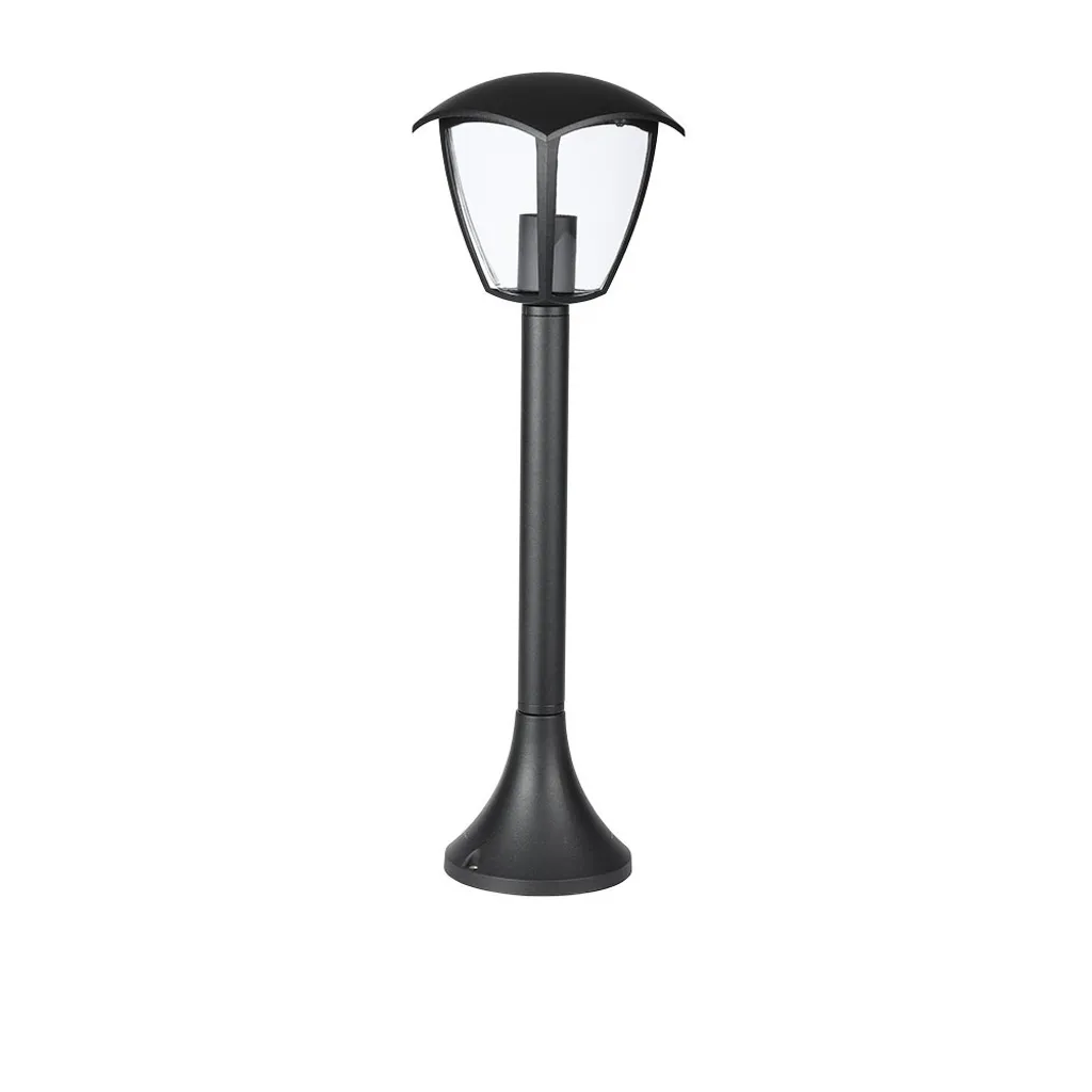 Borne lumineuse extérieur noire E27 IP44 - Lampe de jardin sur pied 45cm
