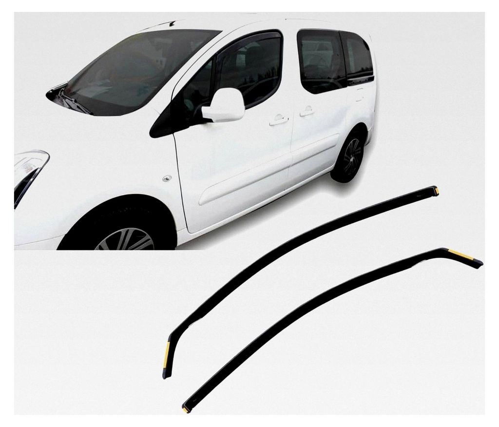 Windabweiser für Berlingo 2008-2018, Heko Regenabweiser, getönt, 2-teilig, vorne, aerodynamisch