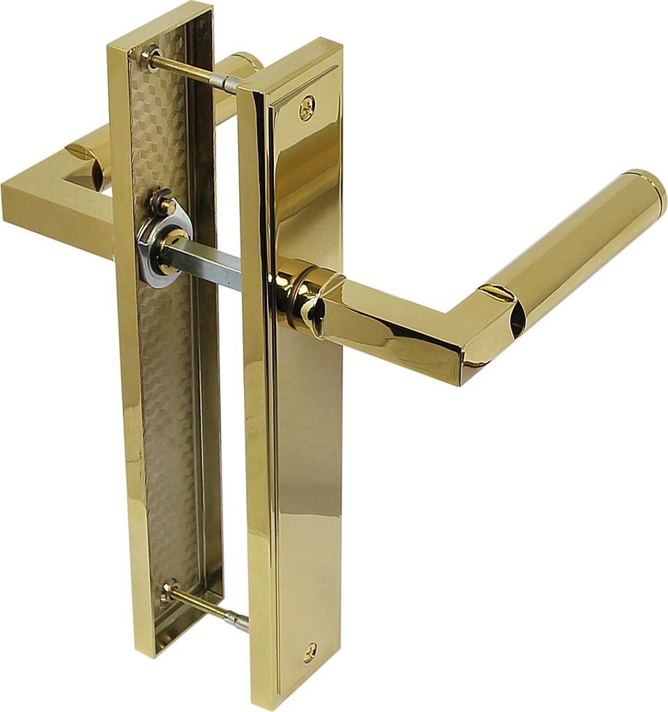 Türbeschlag 2312 Camilla LS Blind Messing poliert PVD Baustil Türklinke Türgriffe