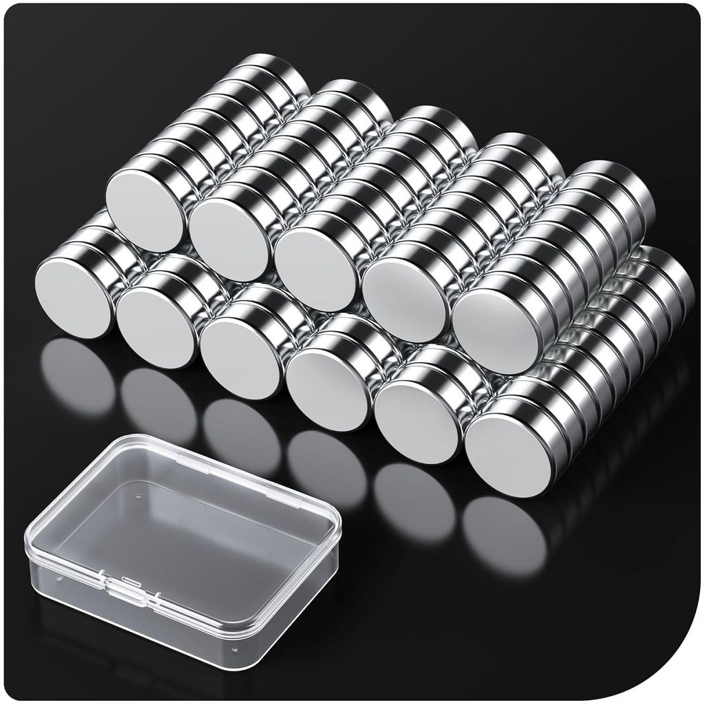 100 starke Magnete, 8 x 3 mm Mini-Neodym-Magnete für Magnettafeln, kleine Kühlschrankmagnete, starke Haftung, runde Mini-Magnete für Whiteboards...
