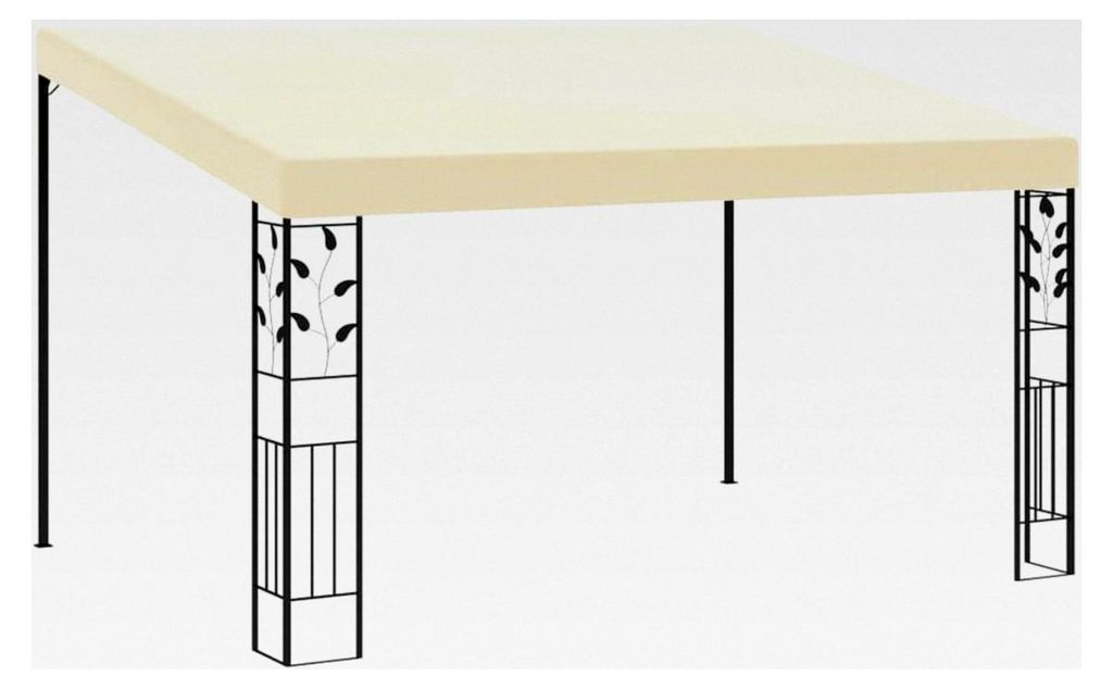 Wandpavillon 4 x 3 x 2,5 m Cremeweiß