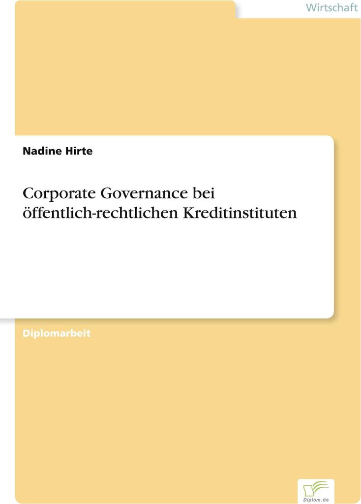 Corporate Governance bei öffentlich-rechtlichen Kreditinstituten