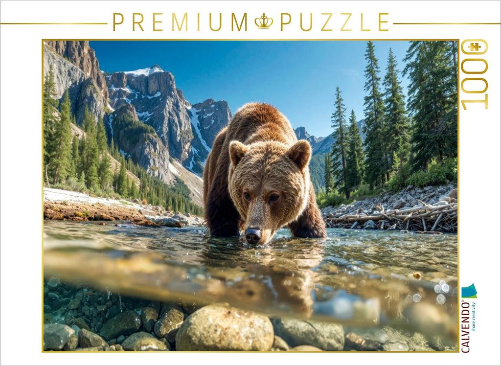CALVENDO Puzzle Kühles frisches Wasser löscht den Durst | 1000 Teile Lege-Größe 64x48cm Foto-Puzzle für glückliche Stunden