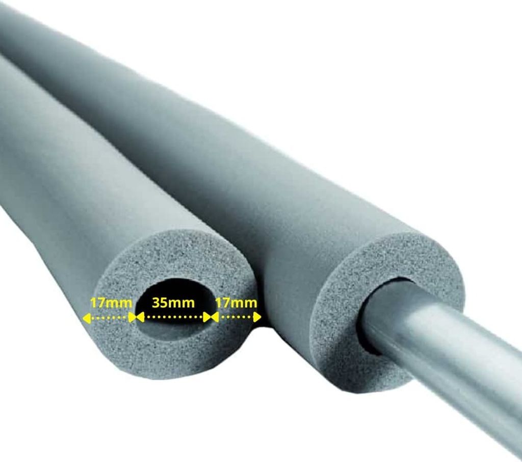 INSUL-TUBE H PLUS Kautschuk 2m Rohrisolierung Ø 35 mm x 15 mm Dämmung 50% GEG