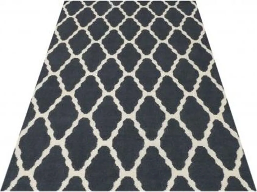 Kelim Venus gris foncé 120x180 cm - Tapis plat anti-poussière et durable