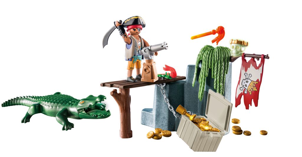PLAYMOBIL 71473 Pirat mit Alligator Produktbild 