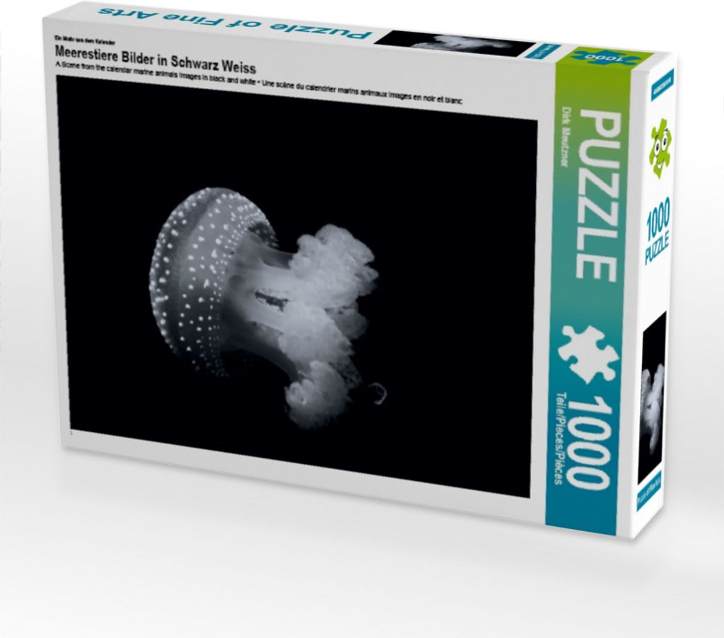 Calvendo Ein Motiv aus dem Kalender Meerestiere Bilder in Schwarz Weiss 1000 Teile Puzzle quer 640x480mm, Meutzner Dirk; 7312658