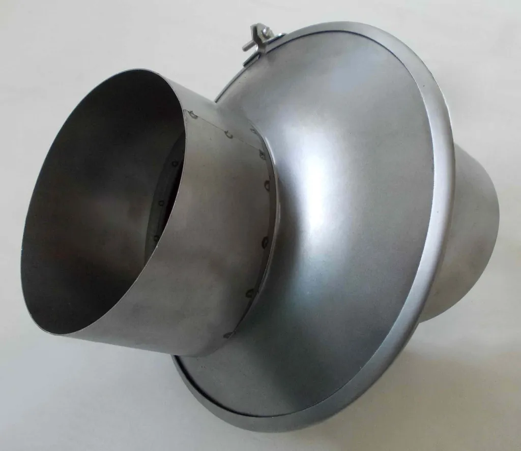 Coude de caisson pivotant DN 120 mm avec coulisse réglable de 0-60 mm - 2