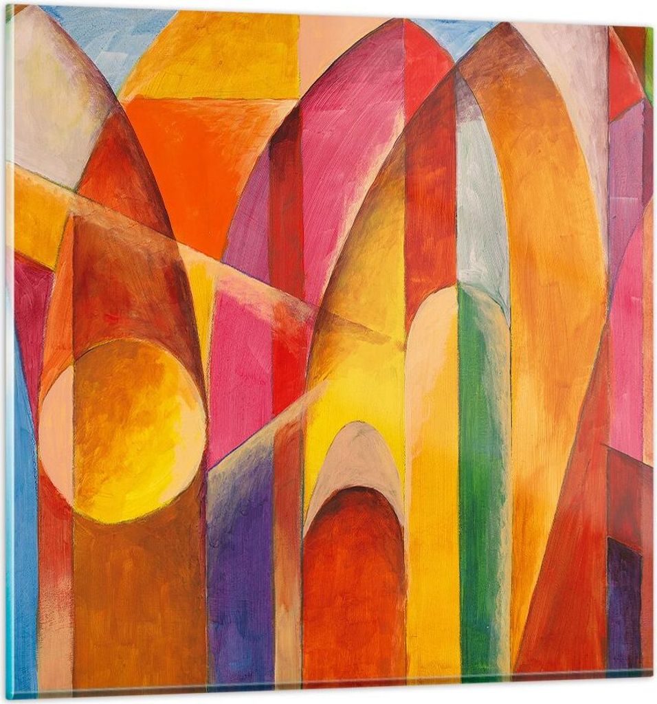 Bilder auf glas - Abstraktion modern - 50x50cm - Glasbilder - Wandbilder - Kunstdruck - zum Aufhängen bereit - Wanddekoration aus Glas - Glas Bild...