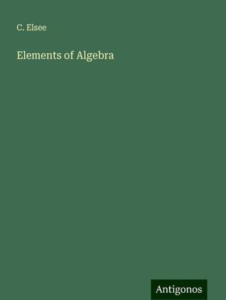 Elemente der Algebra
