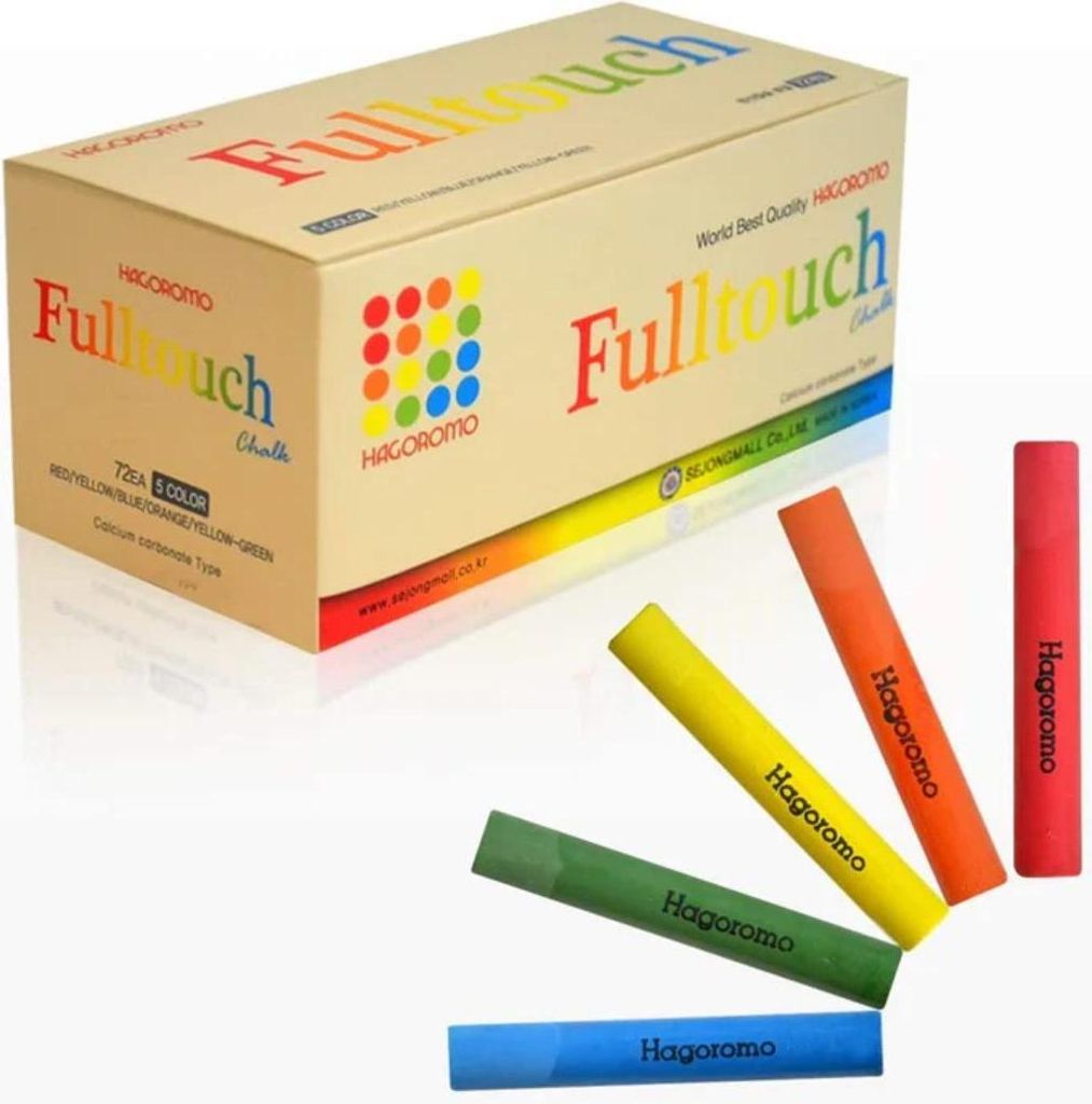 Hagoromo Fulltouch Farbkalk – Premium Staubfreie Kreide im Farbmix: 5-Farb Color: 5-Farb