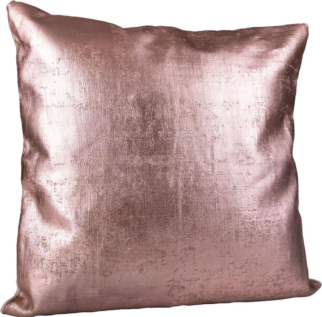 Kissen Dekokissen Kissenbezug handmade beige rose metallic Look inkl Füllung