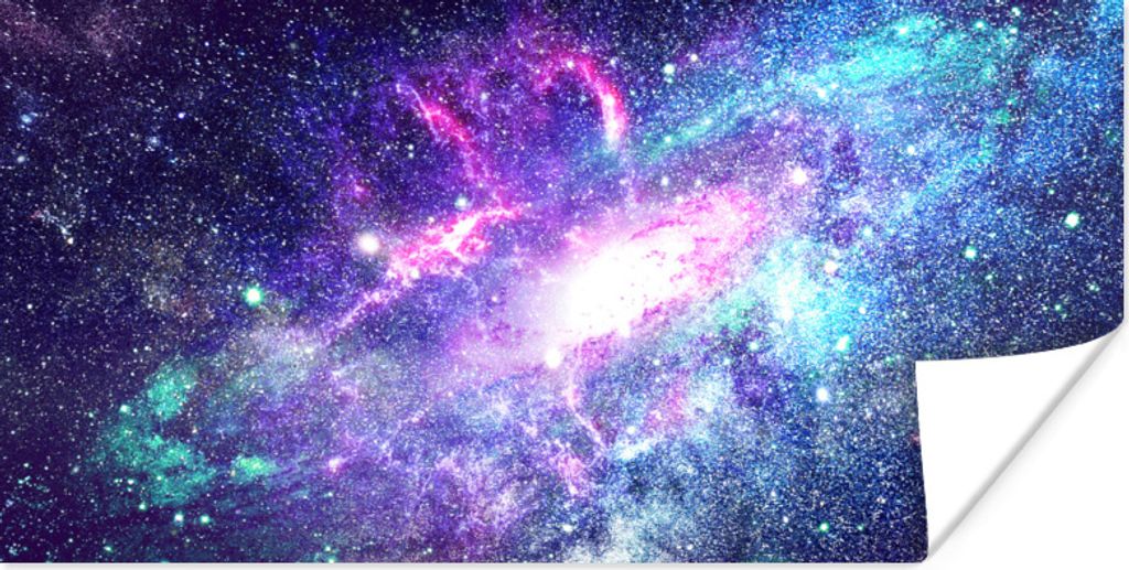 MuchoWow Poster Weltraum - Universum - Farben 40x20 cm - Poster für die Wand - Poster Schlafzimmer