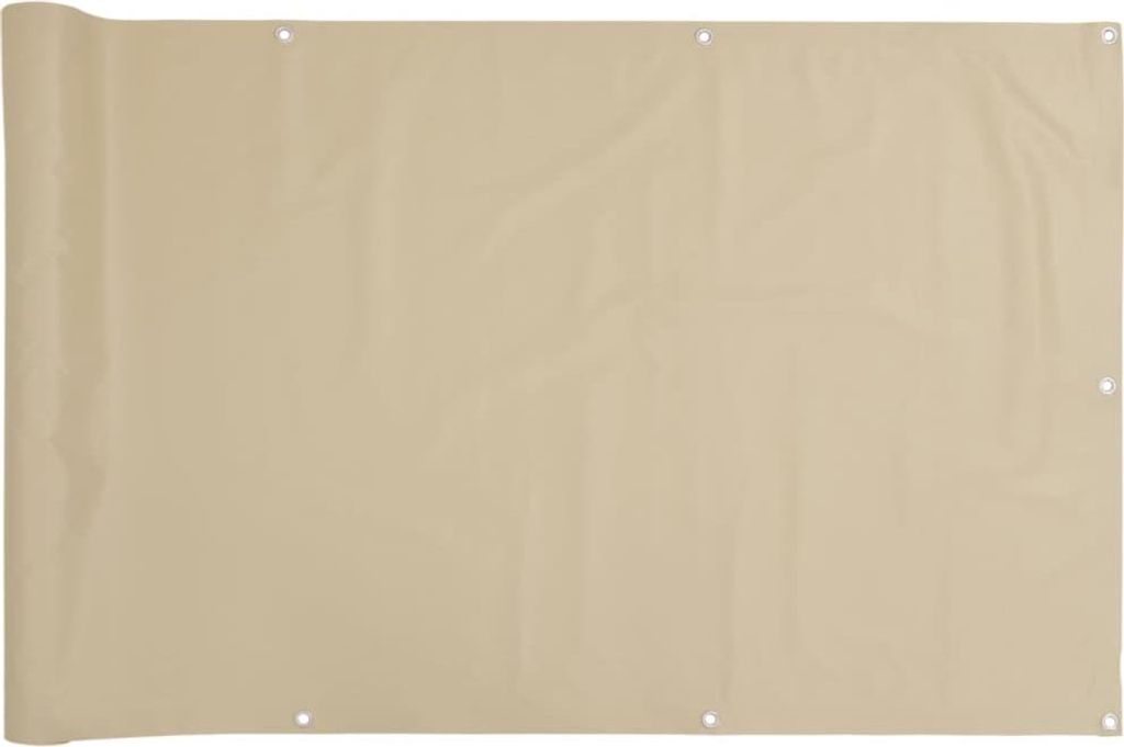 vidaXL Schermo privacy per balcone Beige 90x500 cm Tessuto Immagine del prodotto 