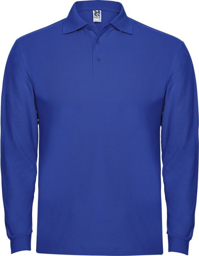 Roly - "Estrella" Poloshirt für Herren Langärmlig PF4296 (XXL) (Königsblau)