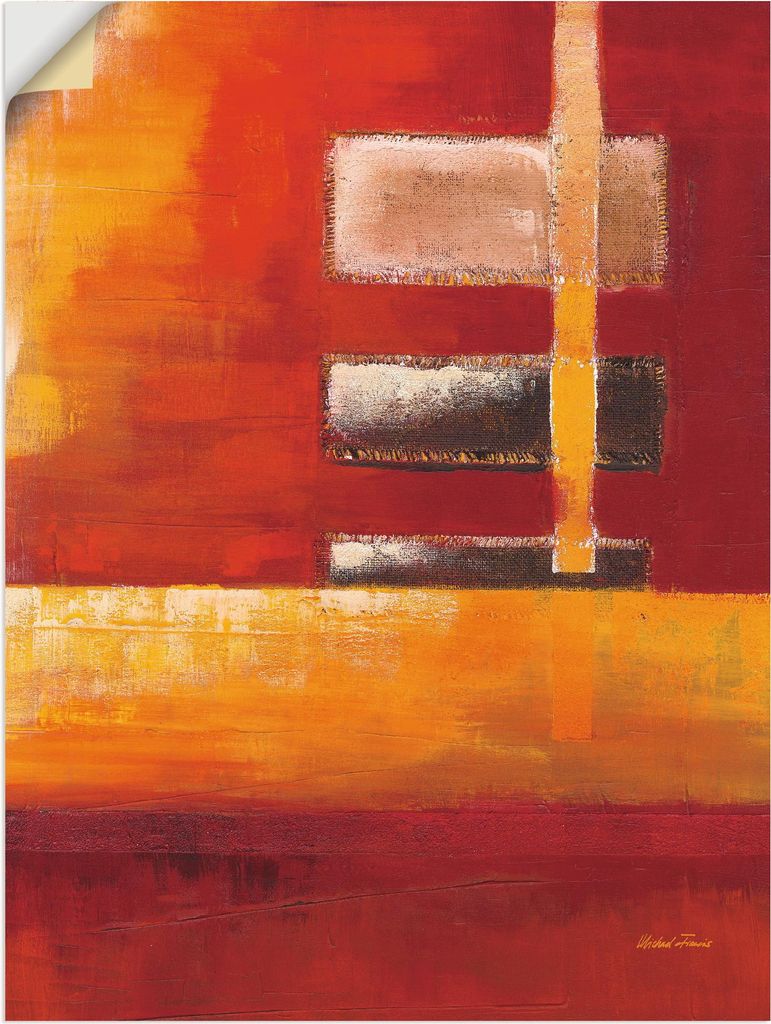 ARTland Wandbild, selbstklebend Felder II - Abstrakt Größe: 30x40 cm