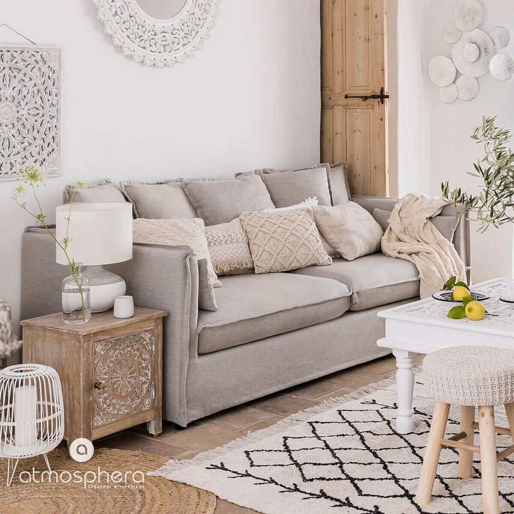 ATMOSPHERA - Lancio in flanella grigio ardesia 180x230cm créateur