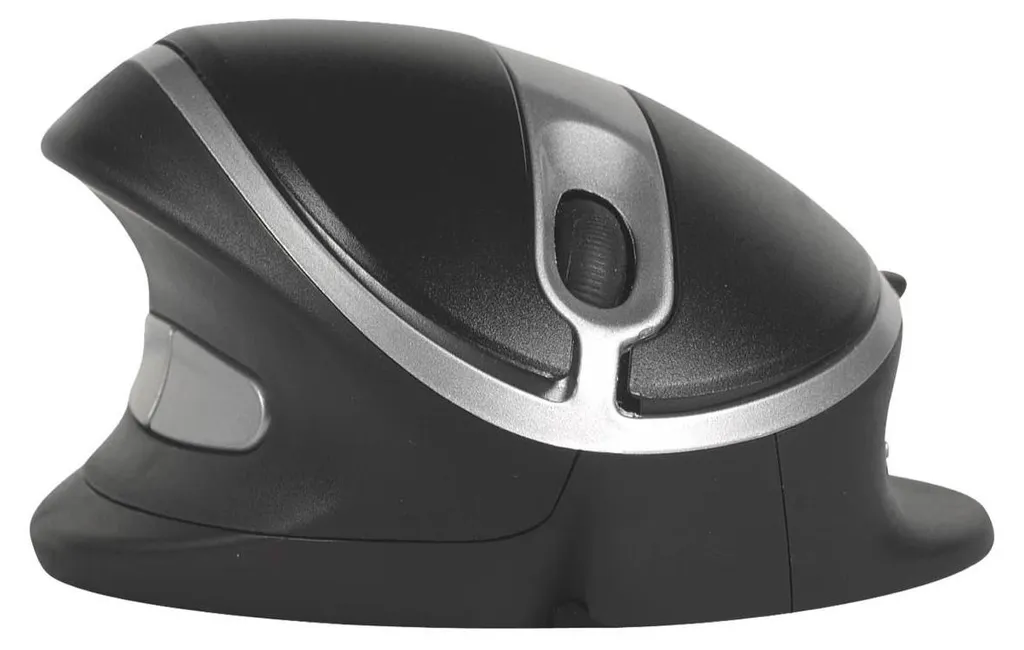 Souris Ergonomique Verticale Ambidextre Bakker Oyster sans fil Argenté