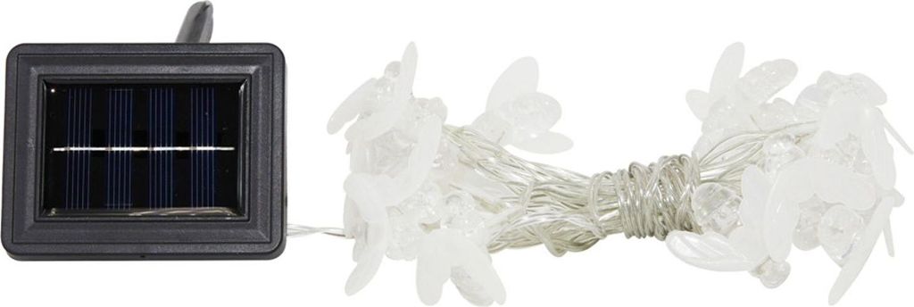 12x Solar Lichterkette Biene 100 cm mit 20 warmweißen LEDs – automatische Einschaltung bei Dunkelheit inklusive 1.2V AA NiMH Akku für Garten Ba...