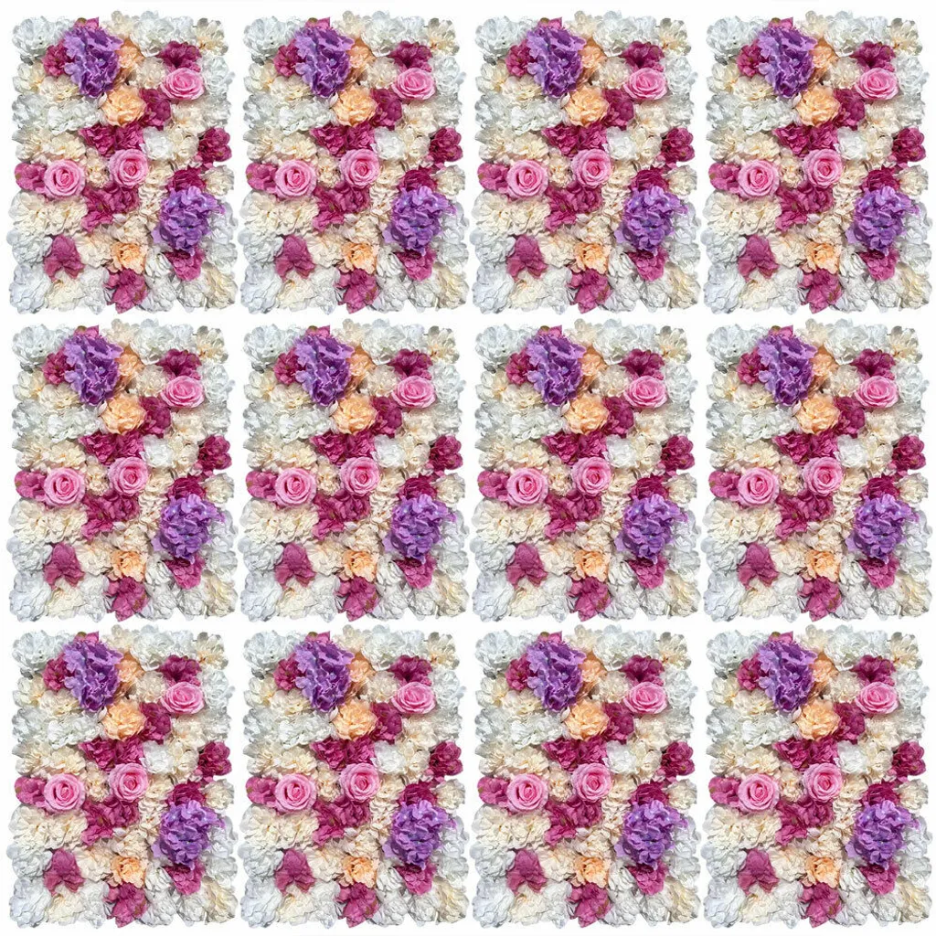 Mur de fleurs artificielles 12 pièces décoration florale de mariage