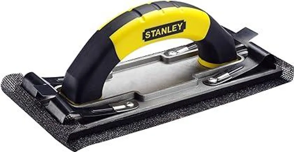 Levigatrice manuale STANLEY con carta abrasiva (per lavori di cartongesso, corpo stabile in alluminio, adatta a tutti i comuni abrasivi, superficie di levigatura: 230 x 80,4 mm) STHT0-05927