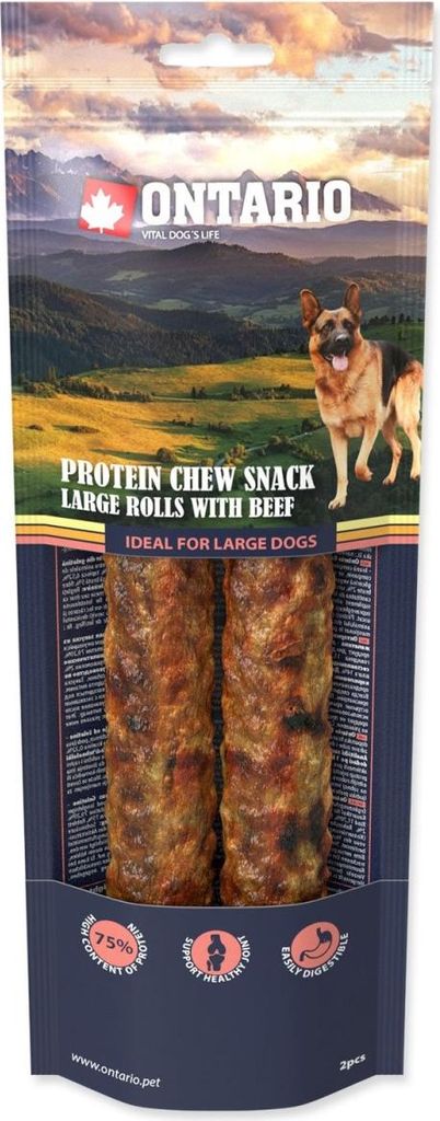 Protein-Kauartikel große Rolle mit Rindfleisch 2 Stück 25,4 cm